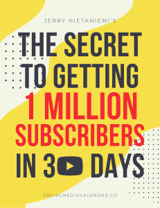 1M Subscribers in 30 Days eBook