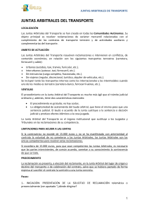 JUNTAS ARBITRALES DEL TRANSPORTE