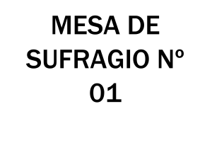 MESA DE SUFRAGIO Nº 01