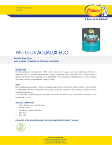 Ficha técnica-Pintulux Acualux Eco Bajo VOC Leed