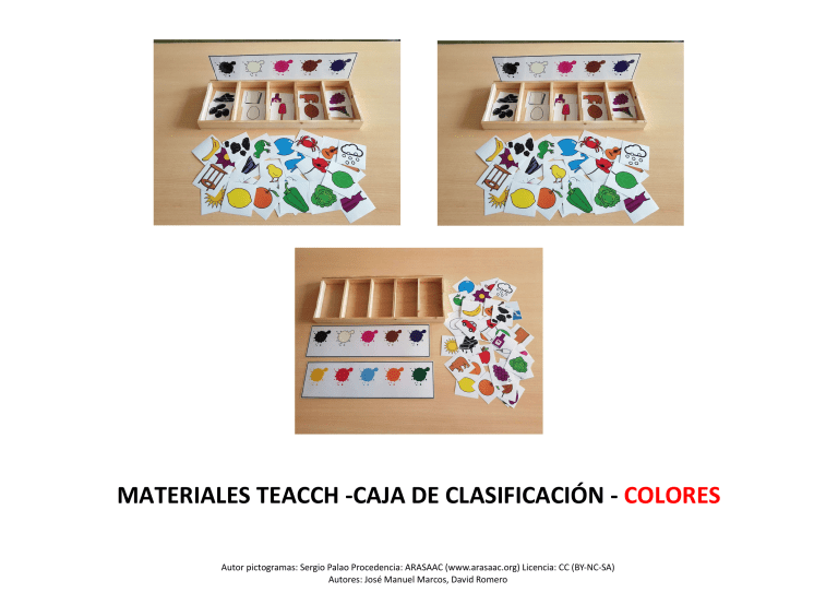 Teacch Caja Clasificacion Colores