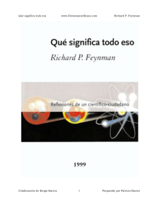 que significa todo eso - Richard Feynman
