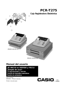 Manual Registradora Casio PCR-T275 español