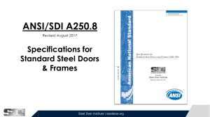 ANSI-SDI-A250.8-2017 Spec. Doors and Frames