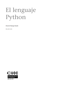 El Lenguaje Python - David Masip Rodó