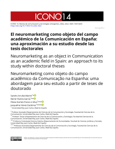  El neuromarketing como objeto del campo académico de la Comunicación en España_una aproximación a su estudio desde las tesis doctorales