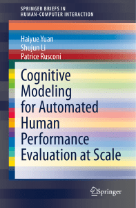 Cognitive Modeling for Automated Human Performance Evaluation at Scale-Springer International Publishing Springer (2020)