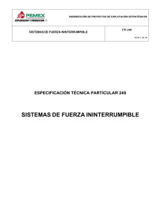 ETP-249 SISTEMA DE FUERZA ININTERRUMPIBLE