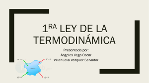 1ra Ley de la Termodinámica Presentacion