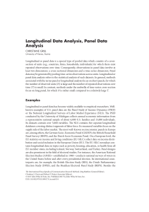 Longitudinal Data Analysis, Panel Data Analysis