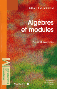 0-Algèbres et modules - Ibrahim ASSEM