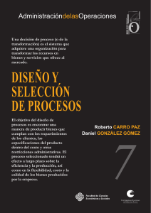 Diseño y selección de procesos Roberto Carro Paz