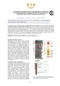 El Provencio (Cuenca, Spain) the research possibilities of a new complete stratigraphic and archaeological sequence from Lower to Middle Paleolithic Domínguez-Solera et al 2019