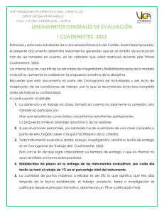 LINEAMIENTOS GENERALES DE EVALUACIÓN I-2023