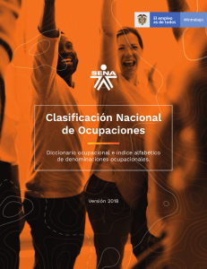 Clasificación Nacional  de Ocupaciones