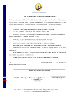 ACTA DE COMPROMISO DE CONDICIONALIDAD DE MATRICULA