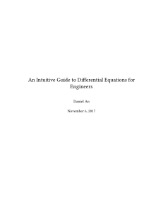 An Intuitive Guide to Dierential Equations for Engineers