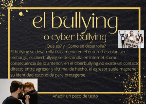 tarjeta de el bullying y ciberbullying