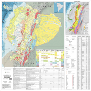 Mapa Metalogenético de la República de Ecuador, 2019, escala 11´000.000