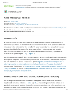Ciclo menstrual normal- up to date