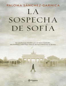 La sospecha de Sofia - Paloma Sanchez-Garnica