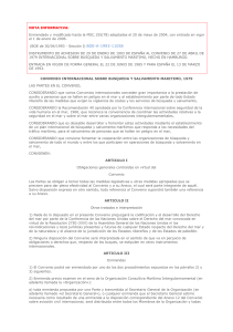 Convenio Internacional Busqueda y Salvamento SAR 1979