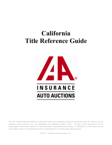 California Title Reference Guide