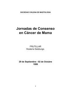 Sociedad chilena. cancer de mama, consenso frutillar 1999