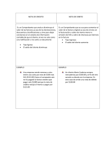 Diferencia entre Nota de credito y debito 19 de abril 2023