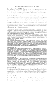 TALLER SOBRE CONSTITUCIONES DE COLOMBIA