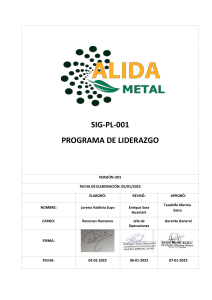 PROGRAMA DE LIDEREZGO Alida Metal 2023