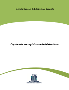 INEGI Captación en registros administrativos