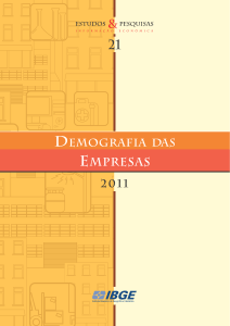 Demografia de empresas 2011 Brasil