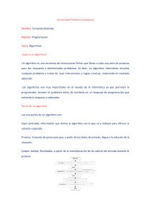 Algoritmos: Definición, Partes y Tipos