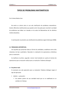 Tipos de Problemas Matemáticos: Clasificación y Ejemplos