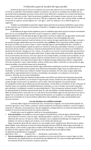 Problemática general mundial del Agua potable