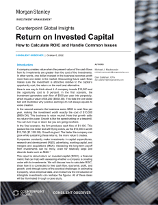 Return on Invested Capital