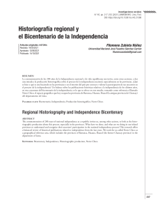 Historiografía regional y el Bicentenario