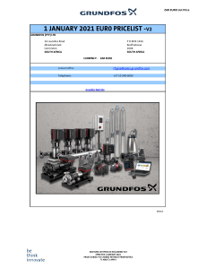 GRUNDFOS EUR Price List 2021 V2