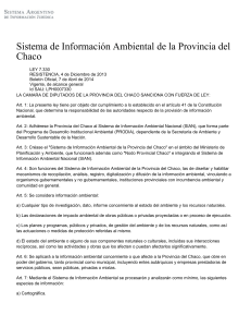 Sistema de Información Ambiental de la Provincia del Chaco