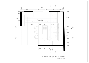 Plano de cocina Diseño de muebles  Fátima Culqui