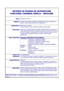 FICHA Bateria de Prueba de Integracion Funcional Cerebral Bаsica