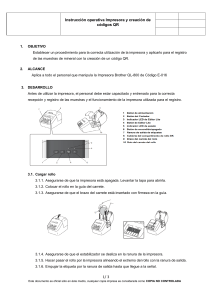 I-013-Instrucción operativa Impresora y Creación código QR-Ver 00