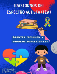 Trastornos del espectro autista (TEA)  Apuntes, resumen y cuadros conceptuales (Spanish Edition)