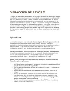 DIFRACCIÓN DE RAYOS X
