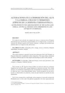 Alteraciones en la disposición del Alfa y la Omega Cruces y Crismones atípicos de la Hispania Tardoantigua