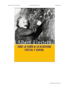 Sobre la Teoría de la Relatividad Especial y General - Albert Einstein