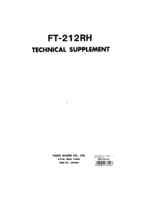FT212RH Service Manual