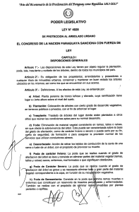 LEY N° 4928 DE PROTECCION AL ARBOLADO URBANO PARAGUAY