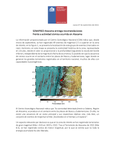 Comunicado frente a actividad sísmica en Atacama 07-09-2023